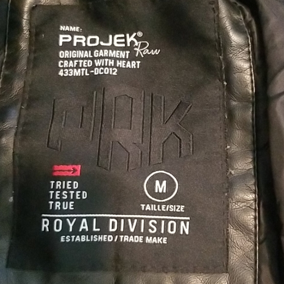 Men's Faux Leather Moto Jacket - Picture 3 of 4